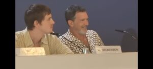 Antonio Banderas e Harris Dickinson alla conferenza stampa di “Babygirl”